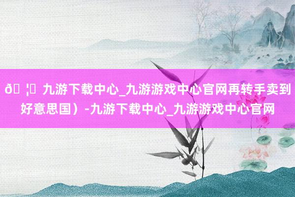 🦄九游下载中心_九游游戏中心官网再转手卖到好意思国）-九游下载中心_九游游戏中心官网