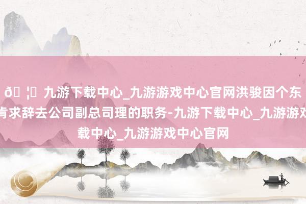 🦄九游下载中心_九游游戏中心官网洪骏因个东谈主原因肯求辞去公司副总司理的职务-九游下载中心_九游游戏中心官网