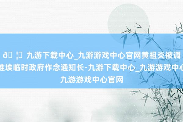 🦄九游下载中心_九游游戏中心官网黄祖炎被调到苏维埃临时政府作念通知长-九游下载中心_九游游戏中心官网