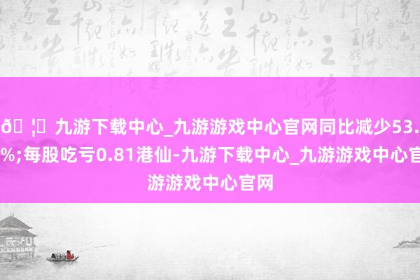 🦄九游下载中心_九游游戏中心官网同比减少53.78%;每股吃亏0.81港仙-九游下载中心_九游游戏中心官网