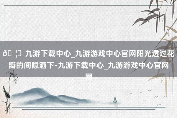 🦄九游下载中心_九游游戏中心官网阳光透过花瓣的间隙洒下-九游下载中心_九游游戏中心官网