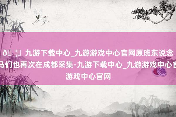 🦄九游下载中心_九游游戏中心官网原班东说念主马们也再次在成都采集-九游下载中心_九游游戏中心官网